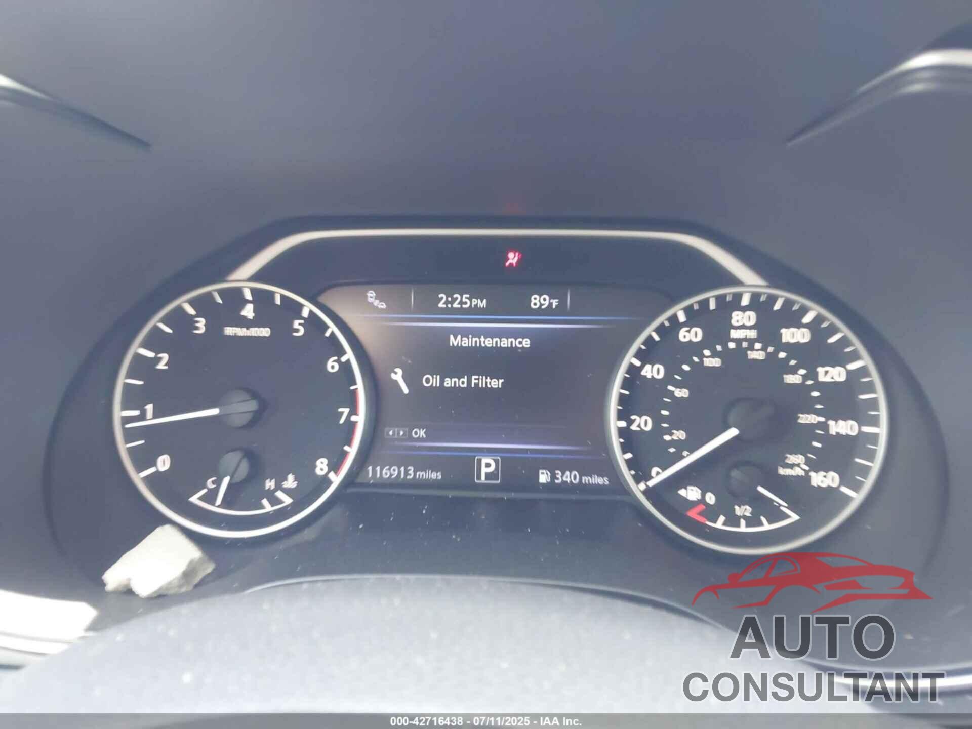 NISSAN MAXIMA 2017 - 1N4AA6APXHC416346