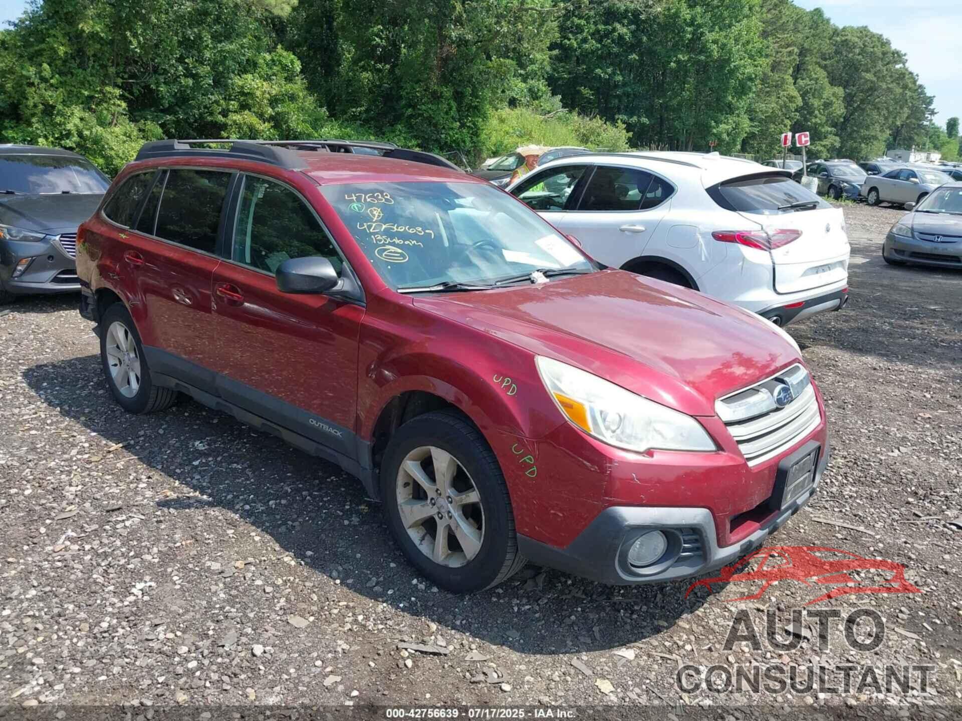 SUBARU OUTBACK 2013 - 4S4BRBCC9D3300765
