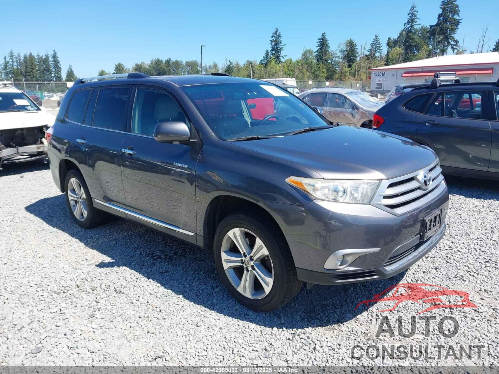 TOYOTA HIGHLANDER 2012 - 5TDYK3EH0CS076686