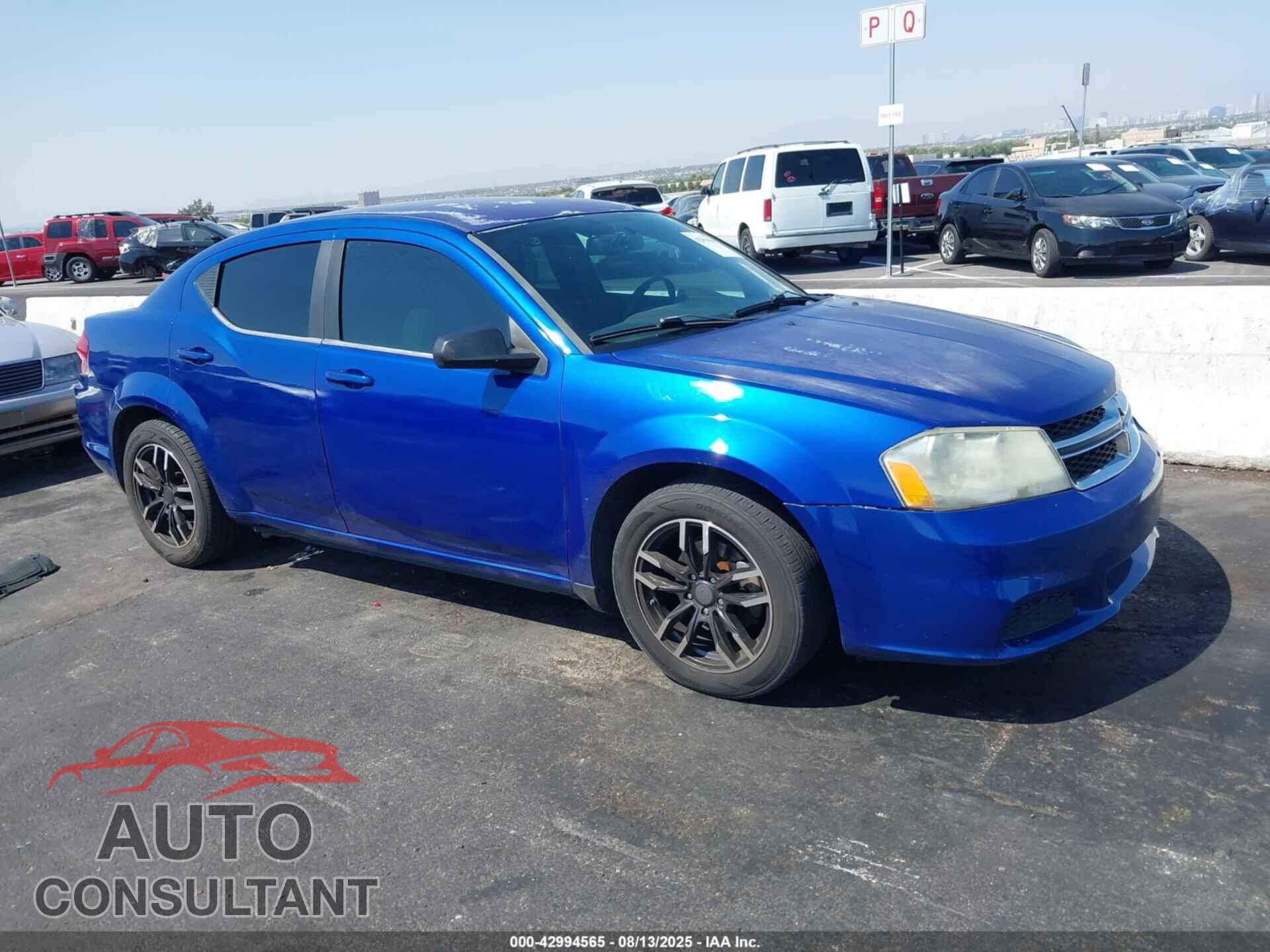DODGE AVENGER 2013 - 1C3CDZAB8DN581184