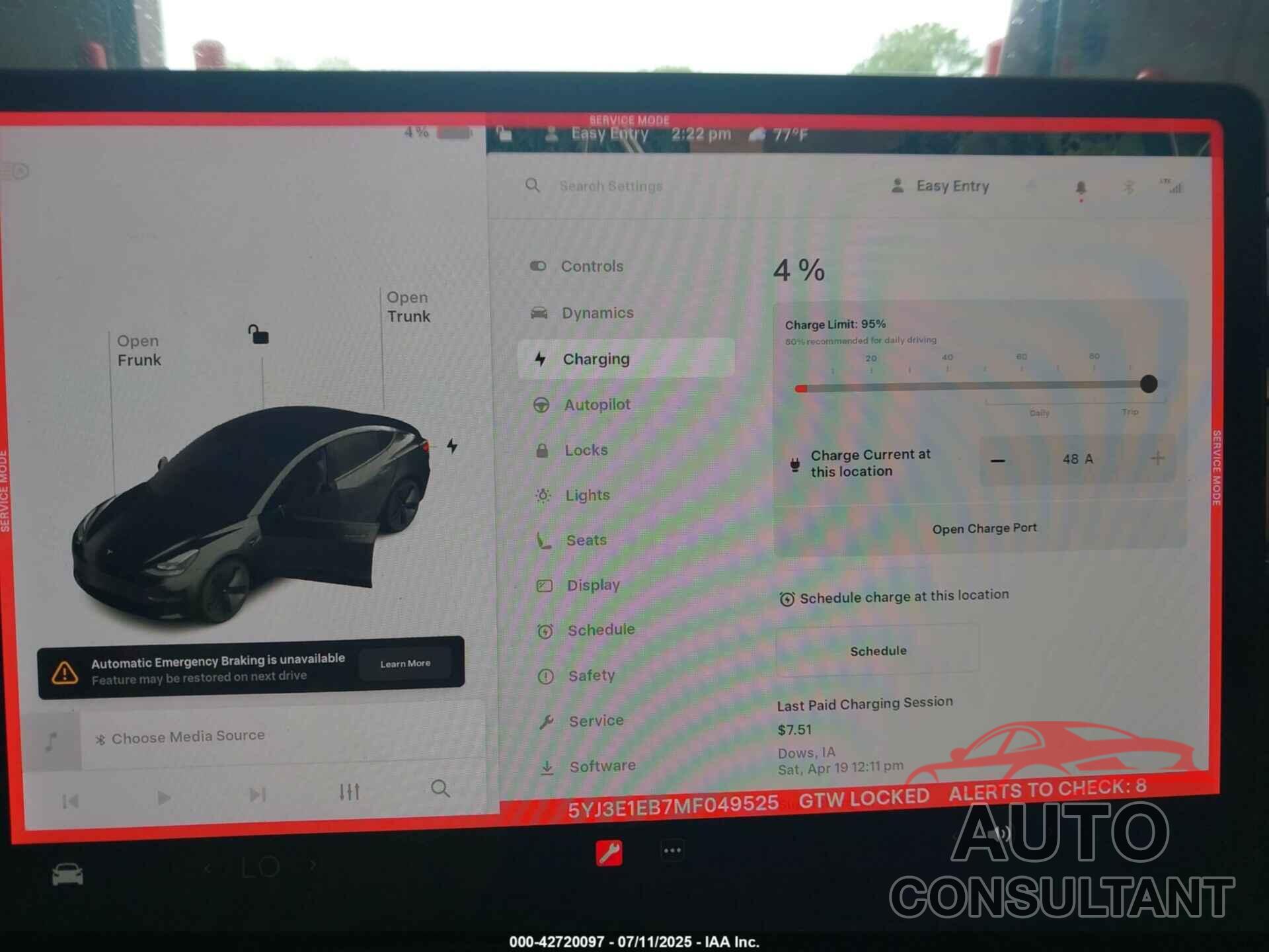 TESLA MODEL 3 2021 - 5YJ3E1EB7MF049525