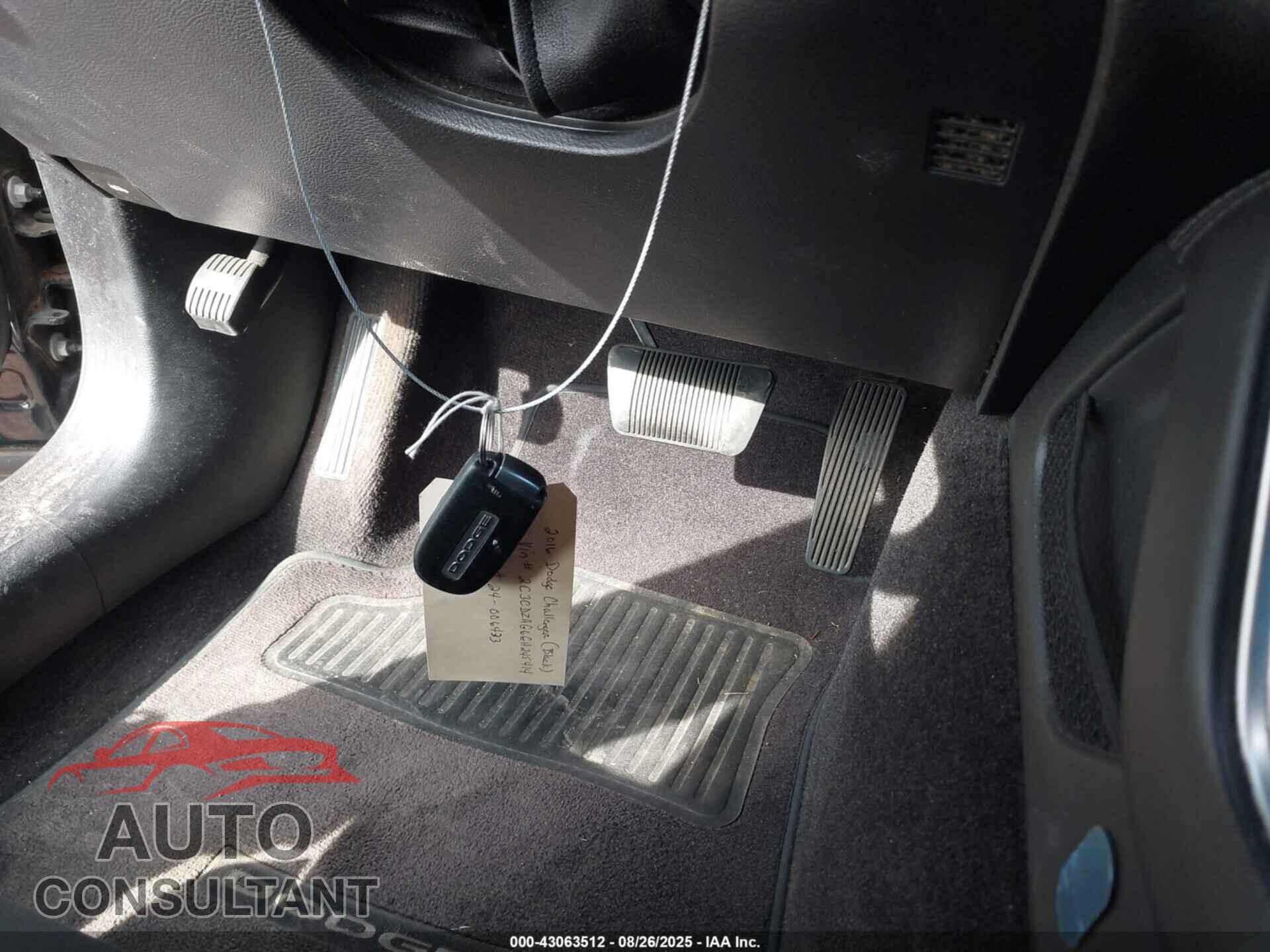 DODGE CHALLENGER 2016 - 2C3CDZAG6GH245414