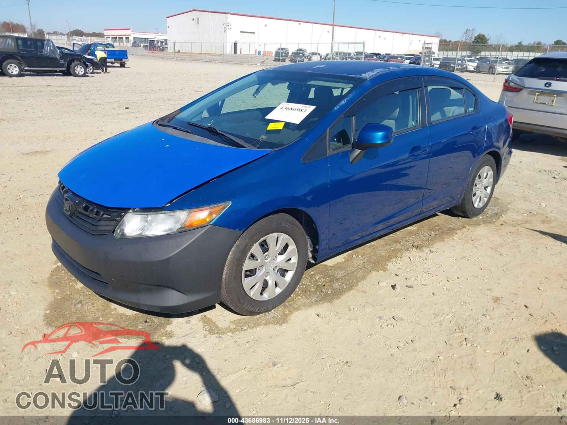 HONDA CIVIC 2012 - 2HGFB2F54CH538544