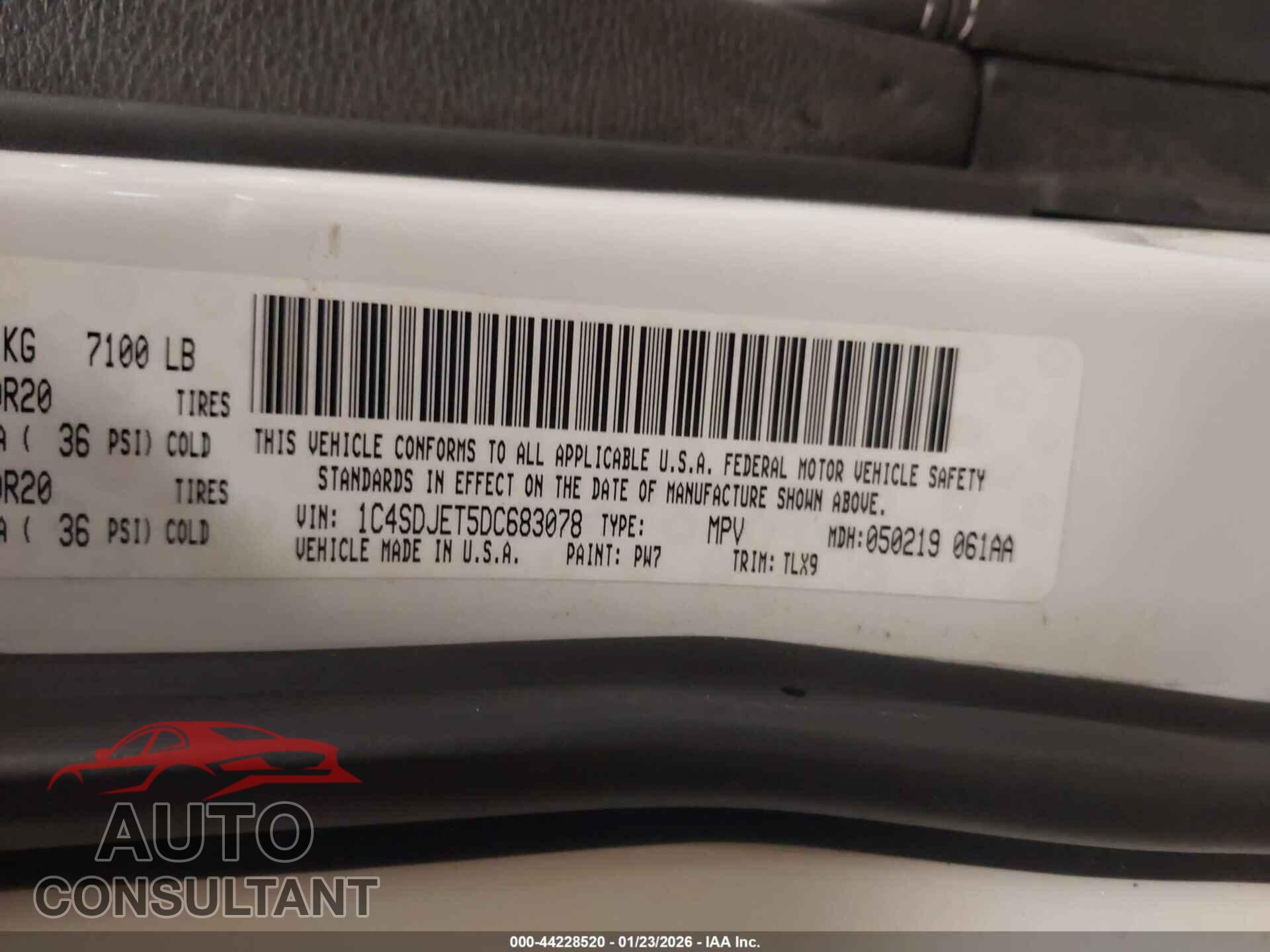 DODGE DURANGO 2013 - 1C4SDJET5DC683078