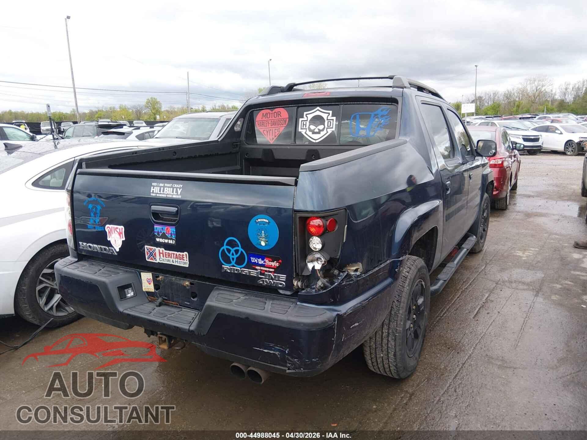 HONDA RIDGELINE 2010 - 5FPYK1F40AB010972