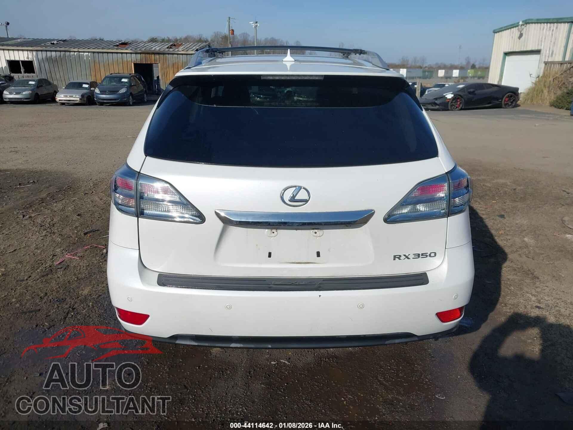 LEXUS RX 350 2012 - 2T2BK1BA2CC126199