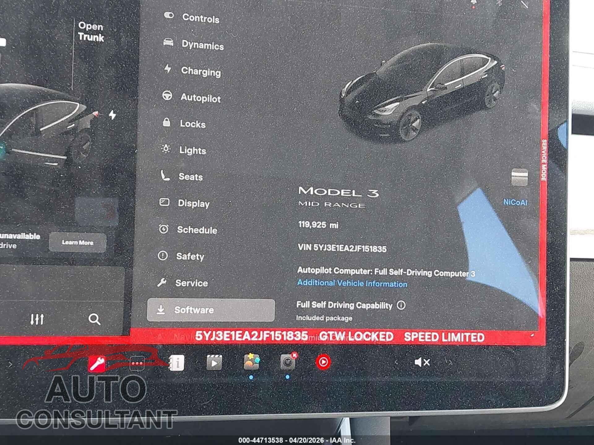 TESLA MODEL 3 2018 - 5YJ3E1EA2JF151835