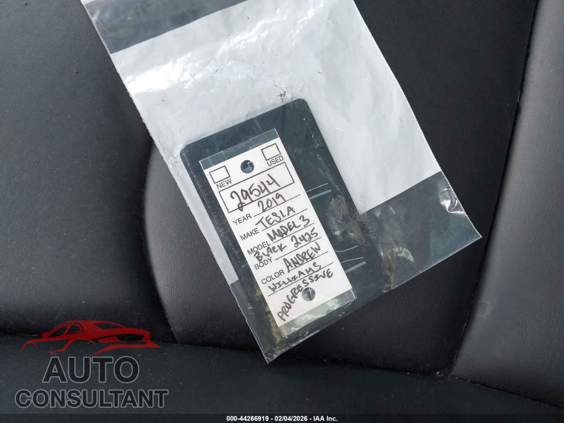 TESLA MODEL 3 2019 - 5YJ3E1EA6KF362425