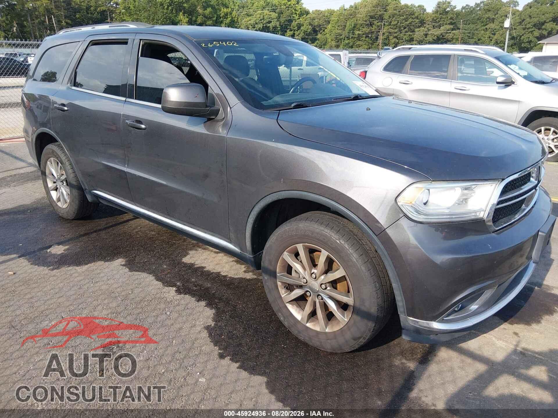 DODGE DURANGO 2017 - 1C4RDJAG7HC850845