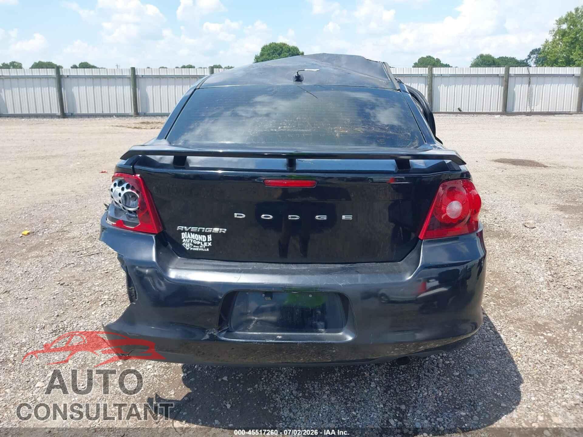 DODGE AVENGER 2013 - 1C3CDZAB3DN534113