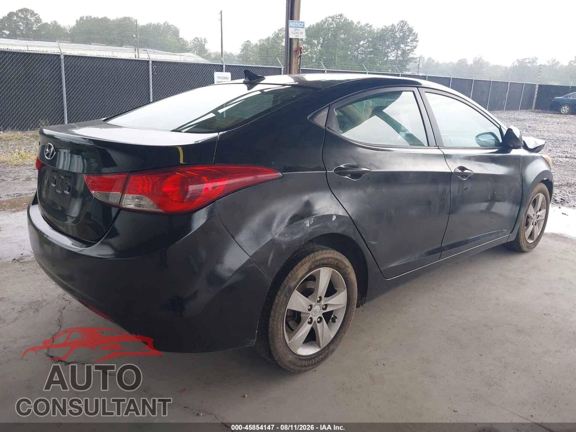 HYUNDAI ELANTRA 2012 - KMHDH4AE5CU456483