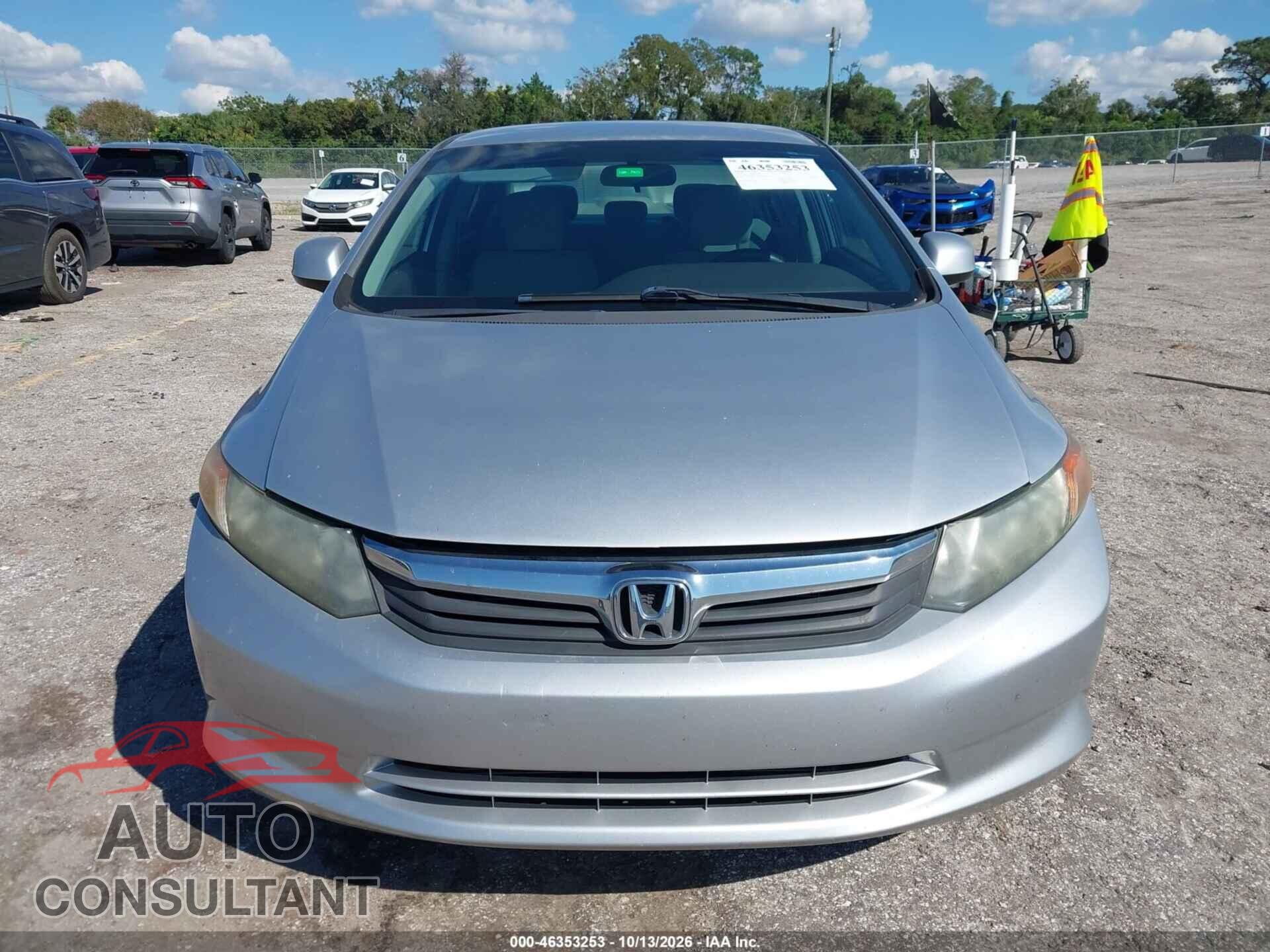 HONDA CIVIC 2012 - 19XFB2F54CE047532