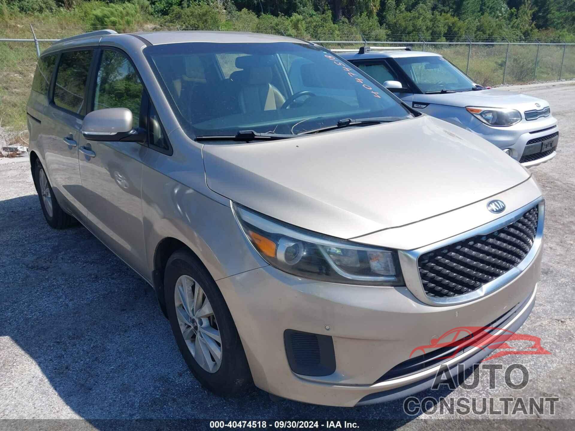 KIA SEDONA 2016 - KNDMB5C12G6211785