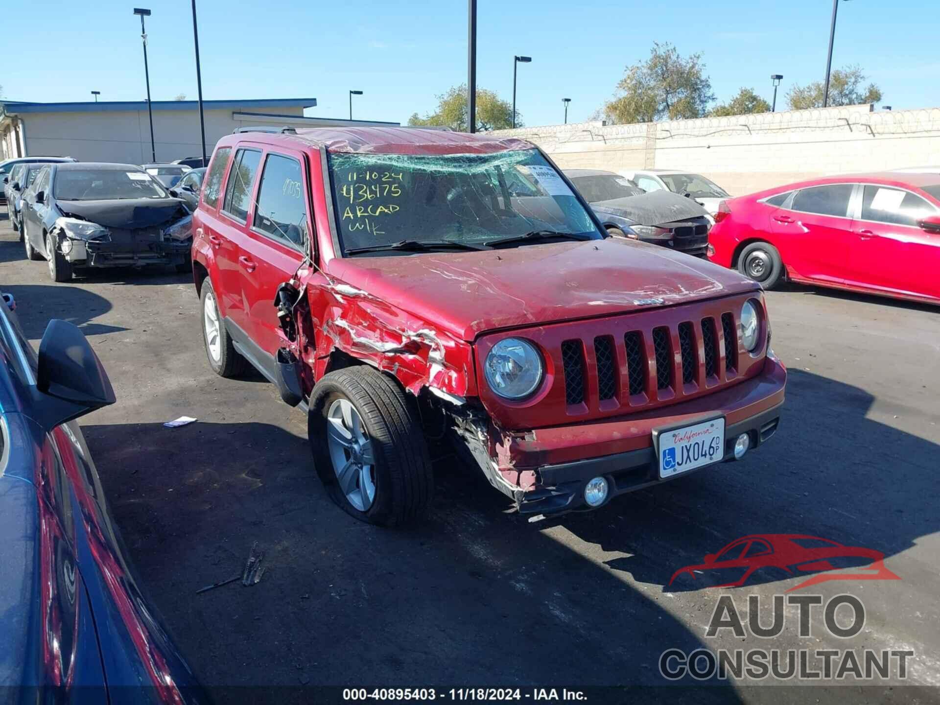 JEEP PATRIOT 2017 - 1C4NJPBB0HD130987