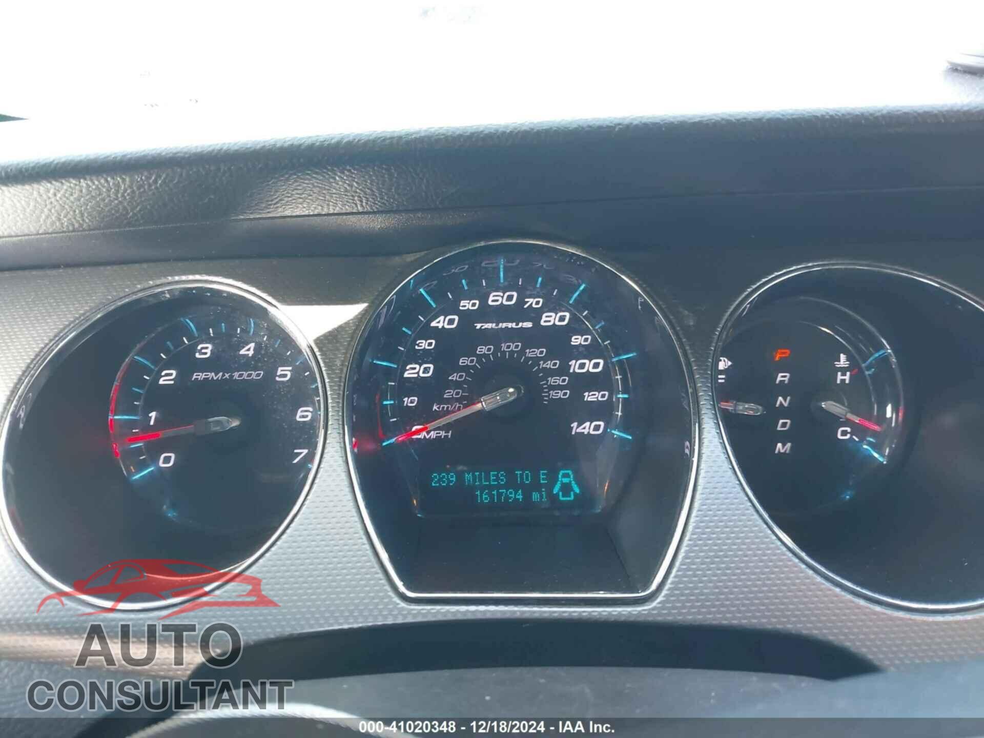 FORD TAURUS 2012 - 1FAHP2EW3CG128208