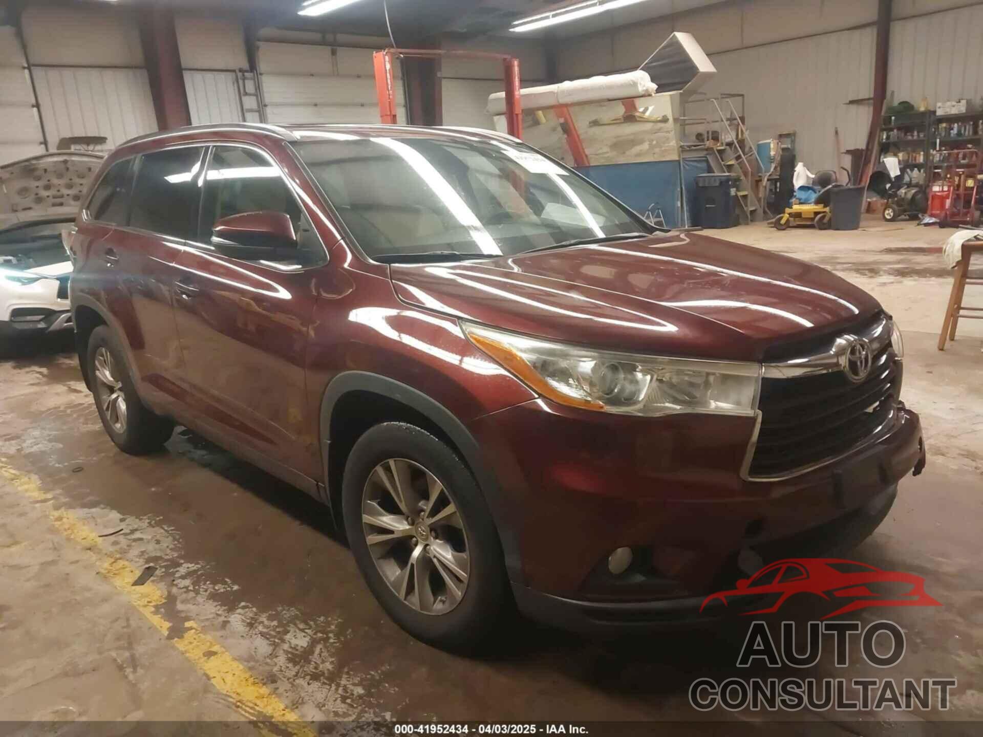 TOYOTA HIGHLANDER 2014 - 5TDJKRFH2ES021436