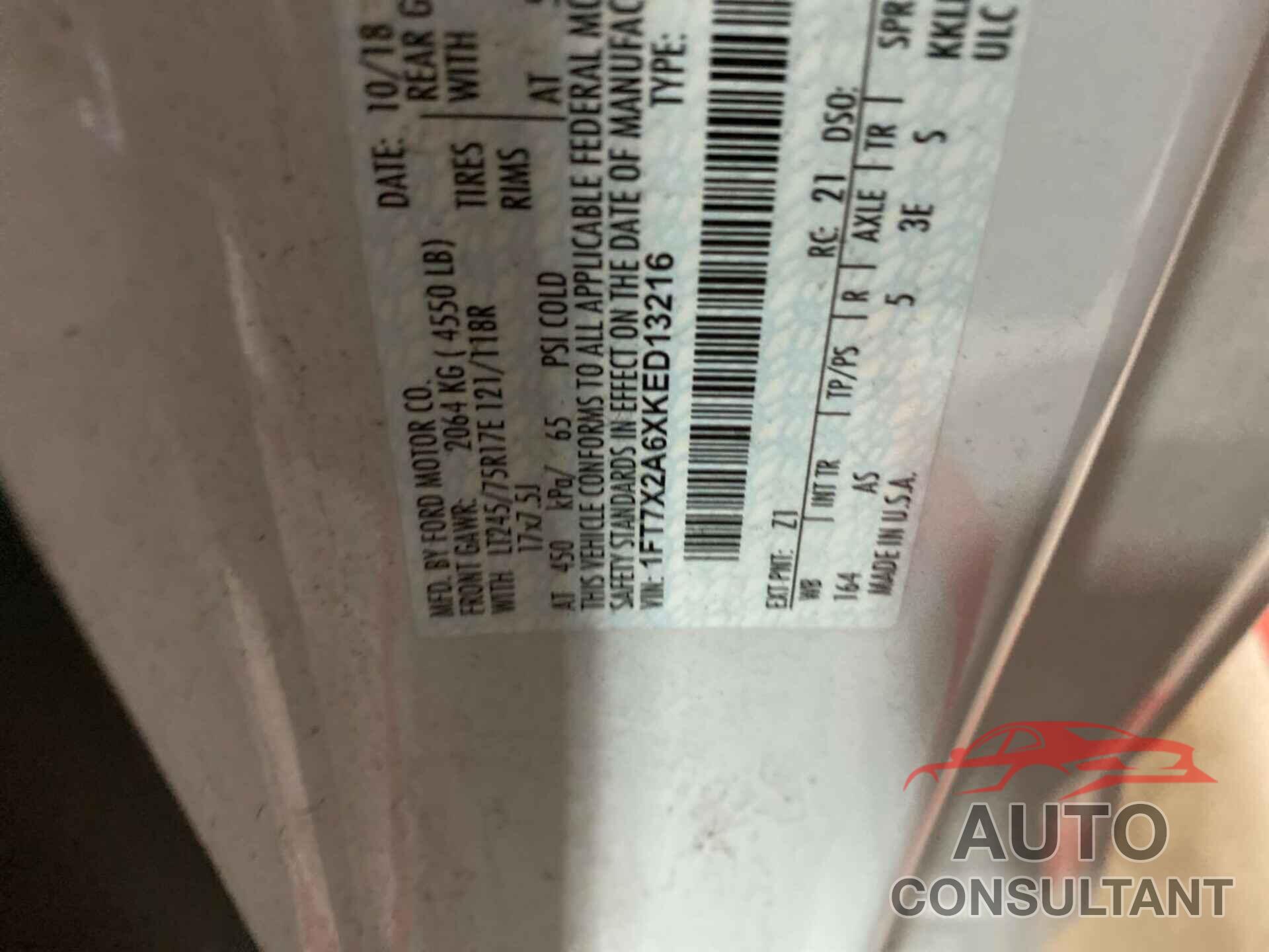 FORD F250 2019 - 1FT7X2A6XKED13216