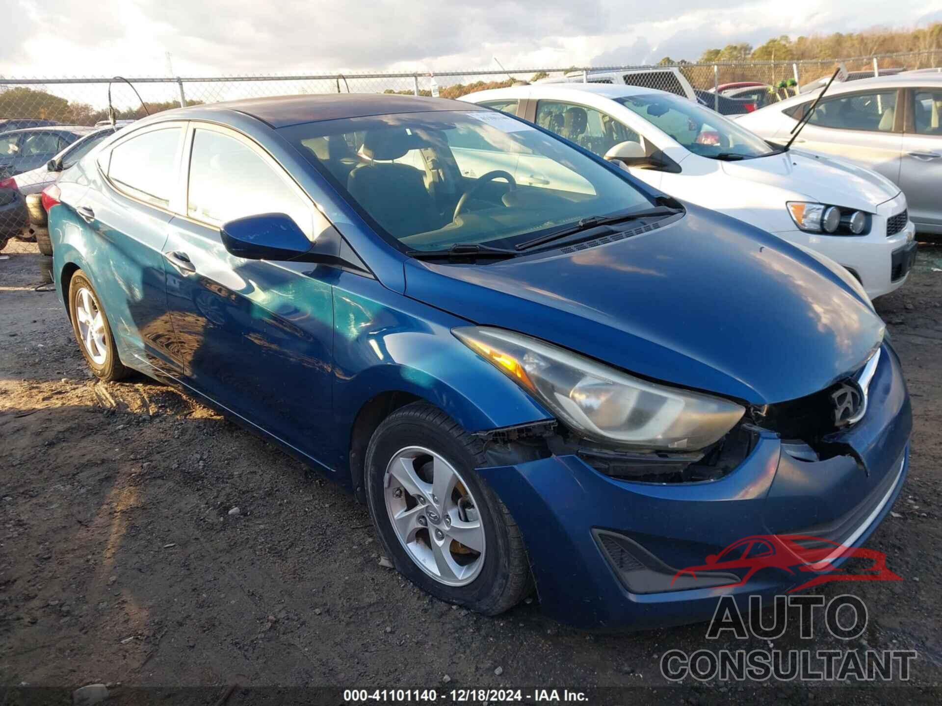 HYUNDAI ELANTRA 2014 - KMHDH4AE3EU162695