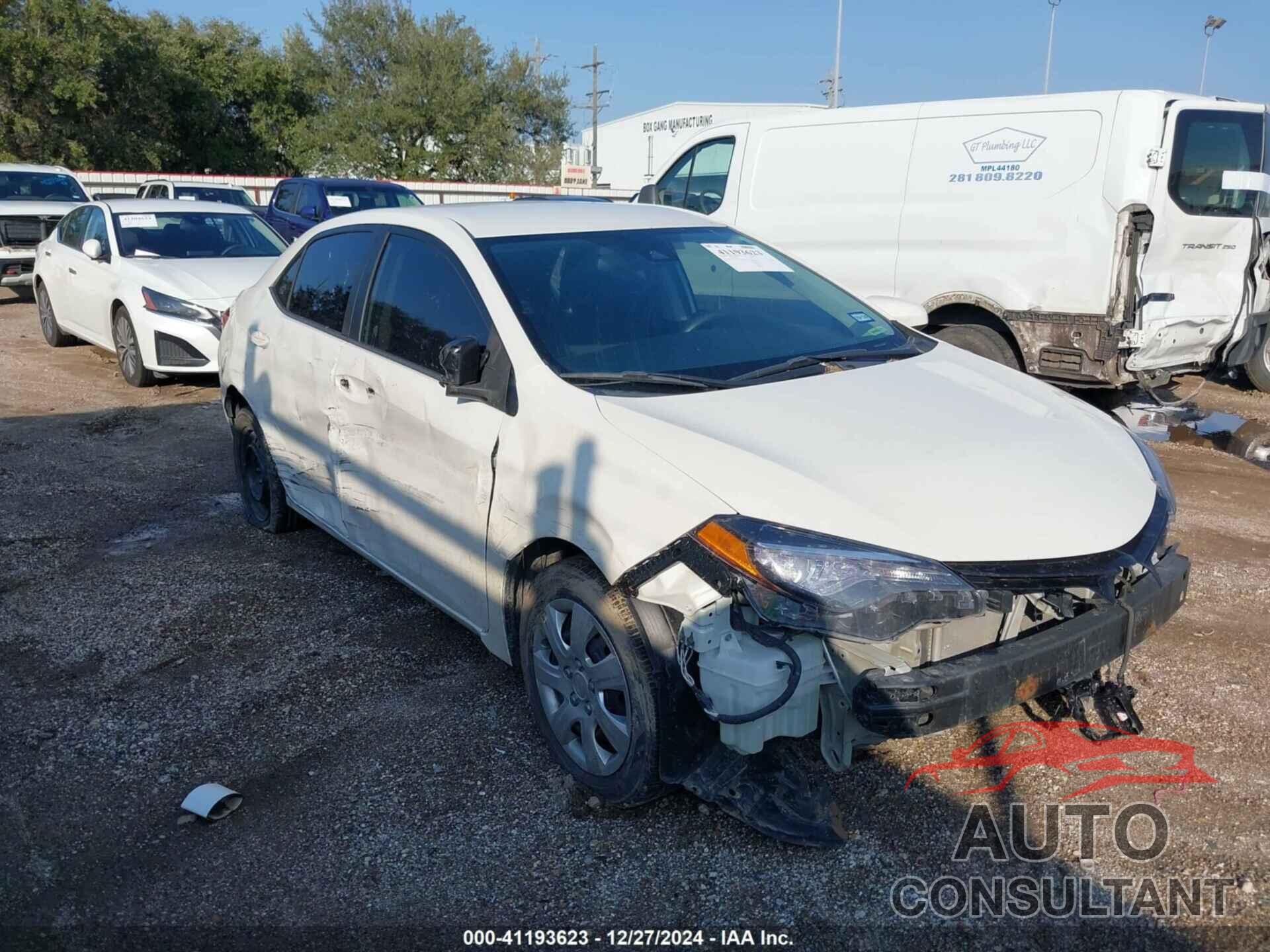 TOYOTA COROLLA 2019 - 5YFBURHE7KP864585