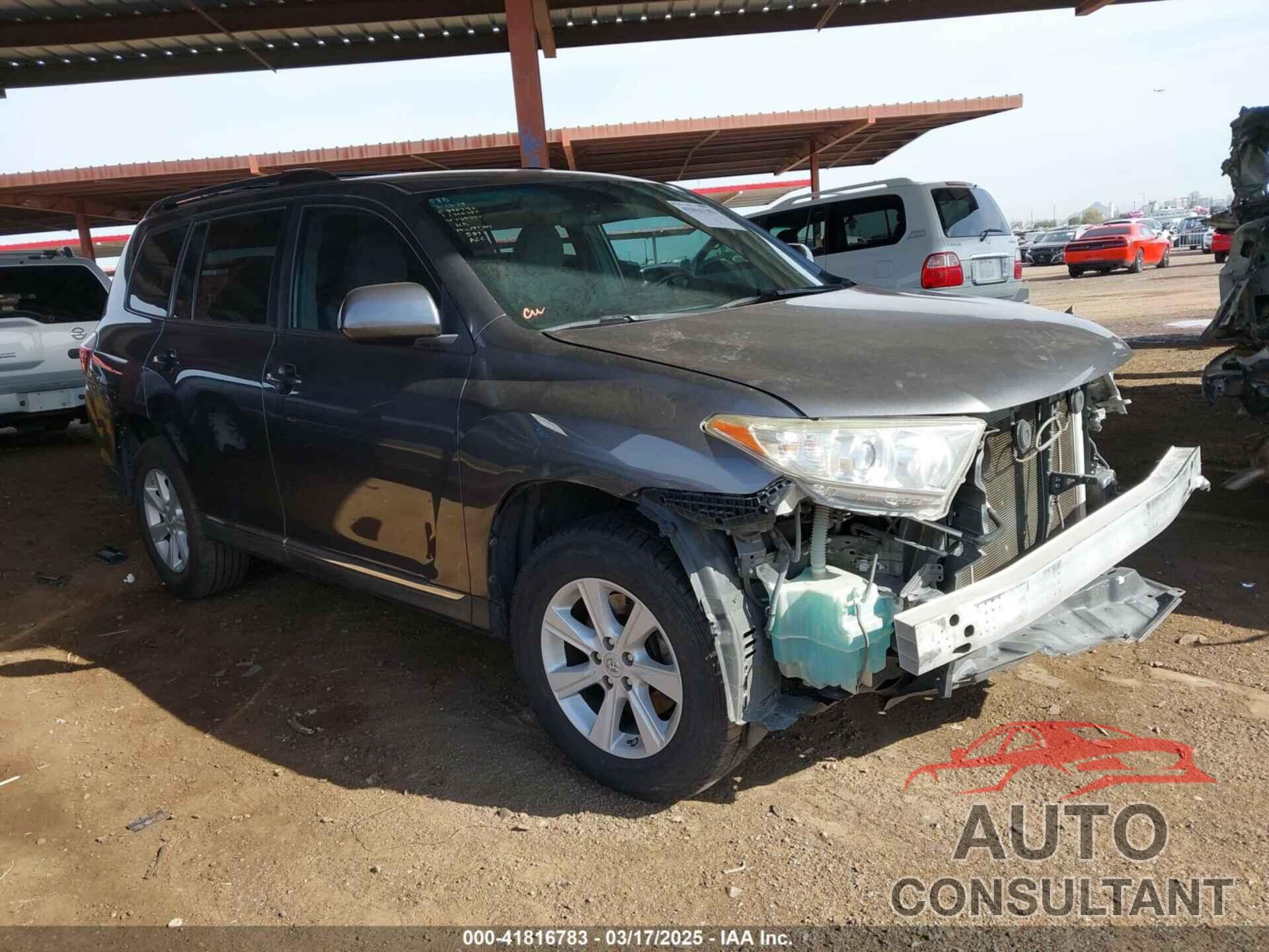 TOYOTA HIGHLANDER 2013 - 5TDZK3EH0DS134334