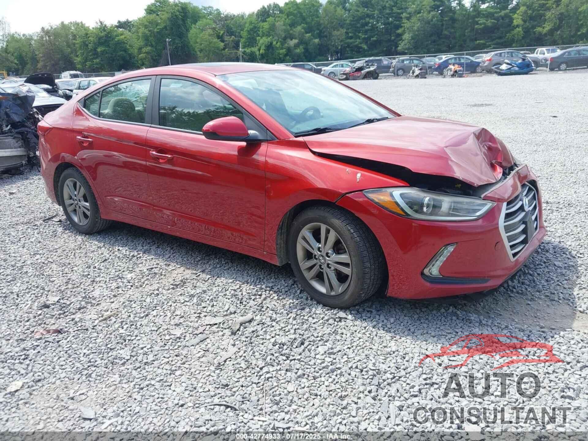 HYUNDAI ELANTRA 2017 - KMHD84LF6HU237514