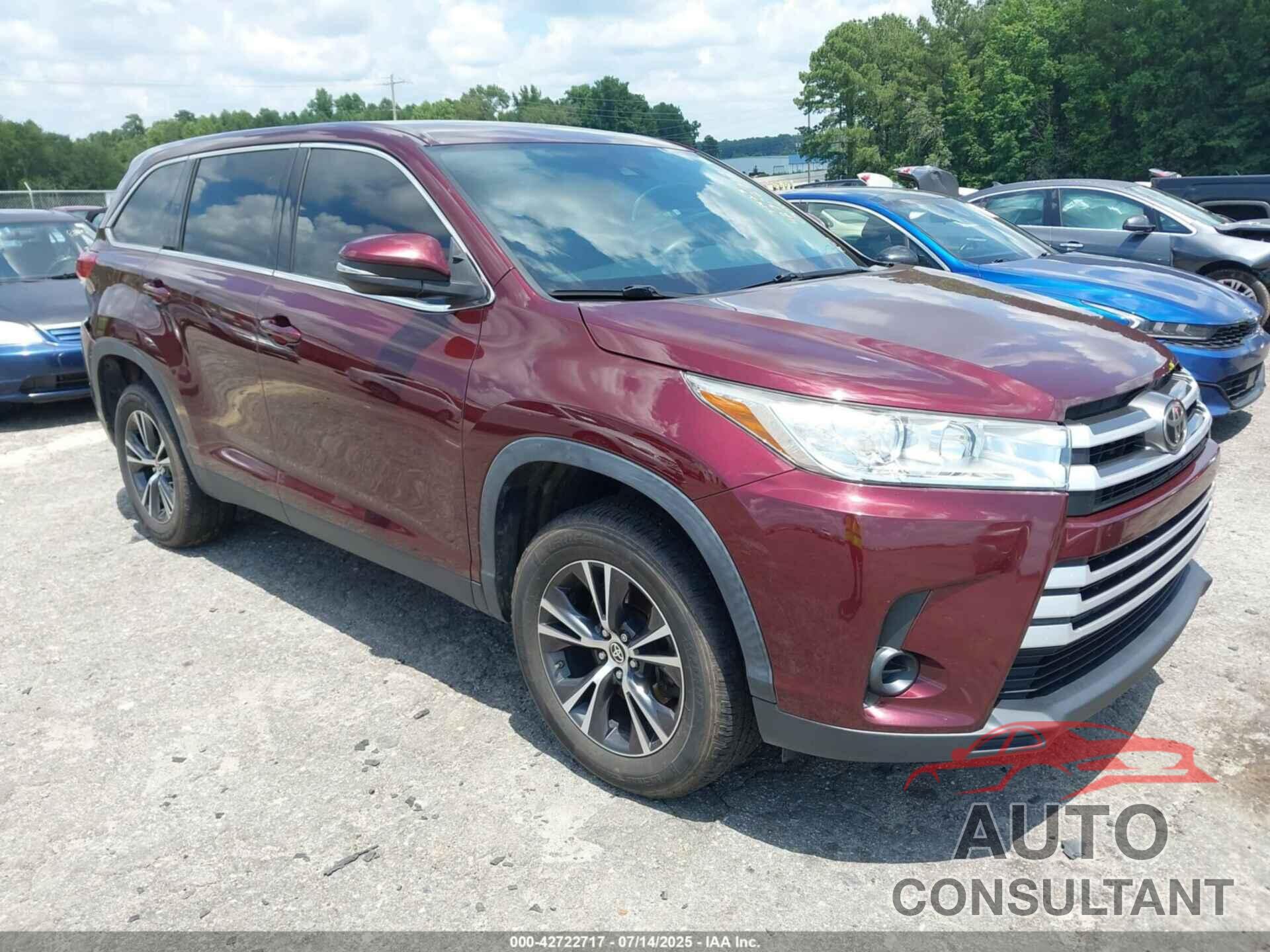 TOYOTA HIGHLANDER 2019 - 5TDZARFH1KS060262