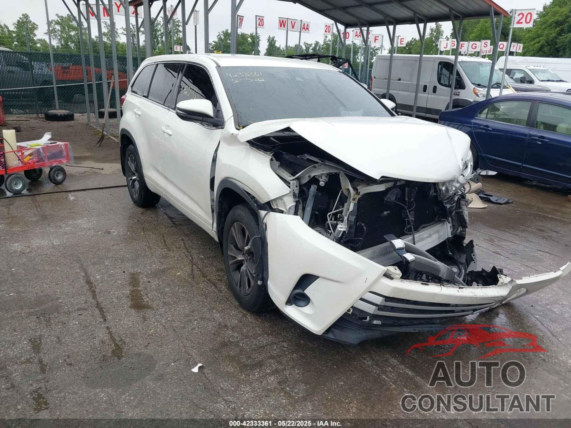 TOYOTA HIGHLANDER 2018 - 5TDBZRFH4JS495995