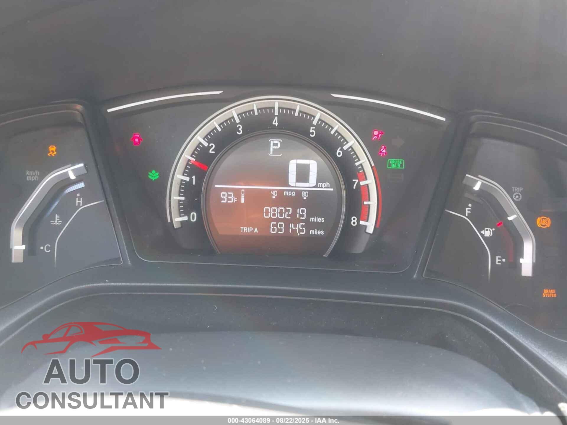 HONDA CIVIC 2017 - 19XFC2F52HE081408