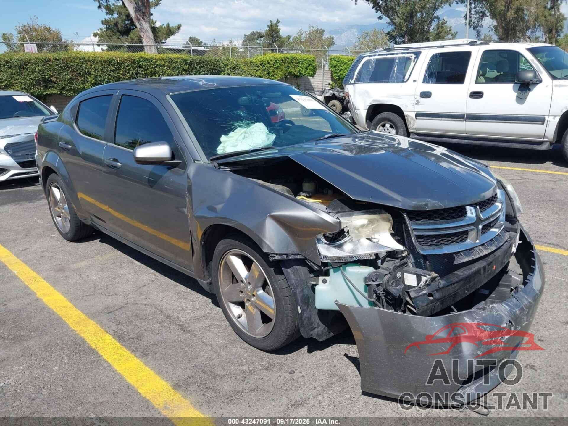 DODGE AVENGER 2012 - 1C3CDZEG6CN325811