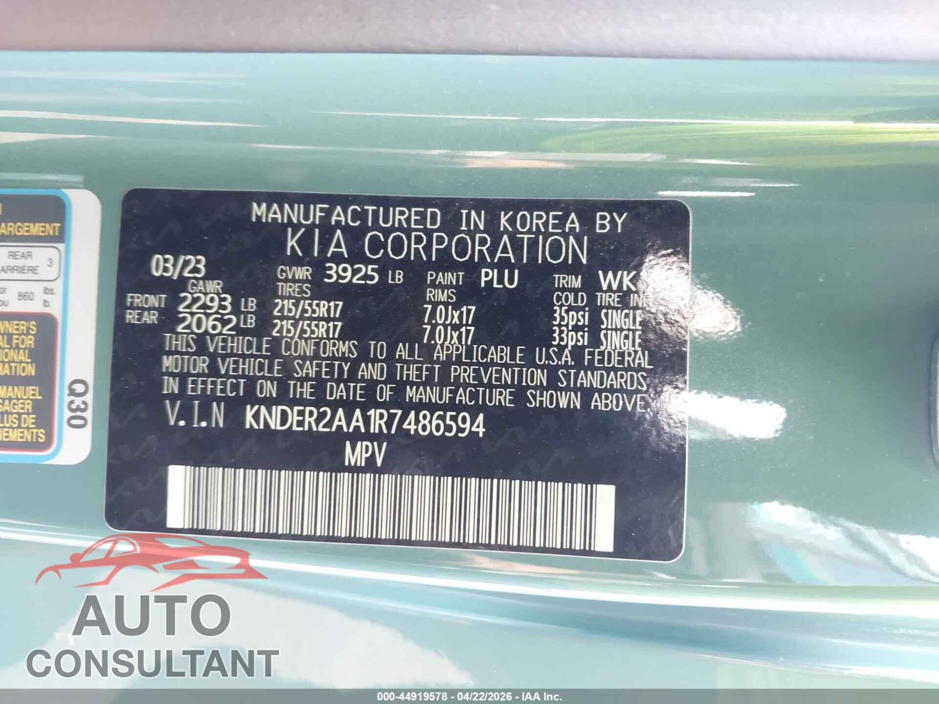 KIA SELTOS 2024 - KNDER2AA1R7486594