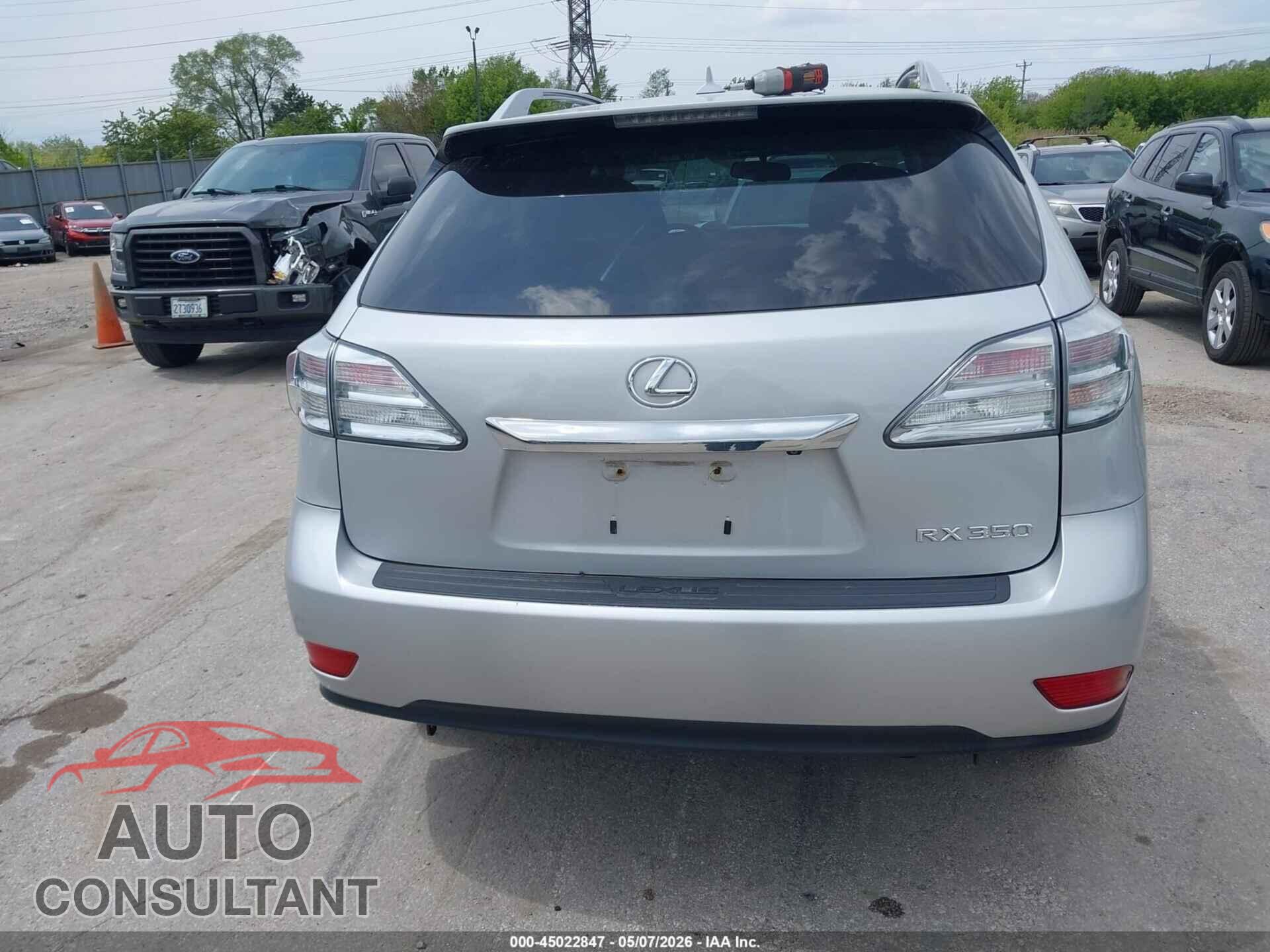 LEXUS RX 350 2011 - 2T2BK1BA6BC109095