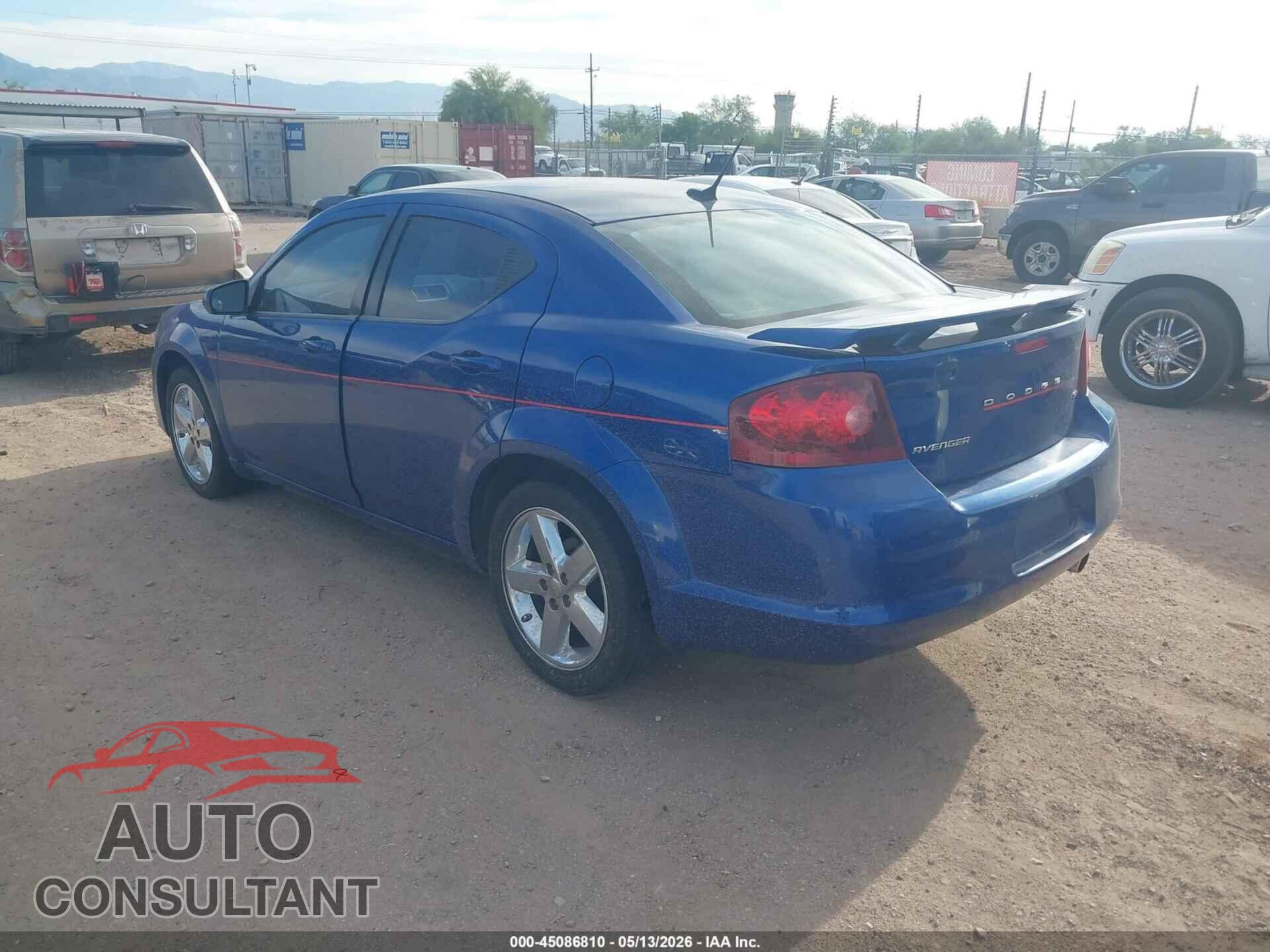 DODGE AVENGER 2013 - 1C3CDZCB5DN557342