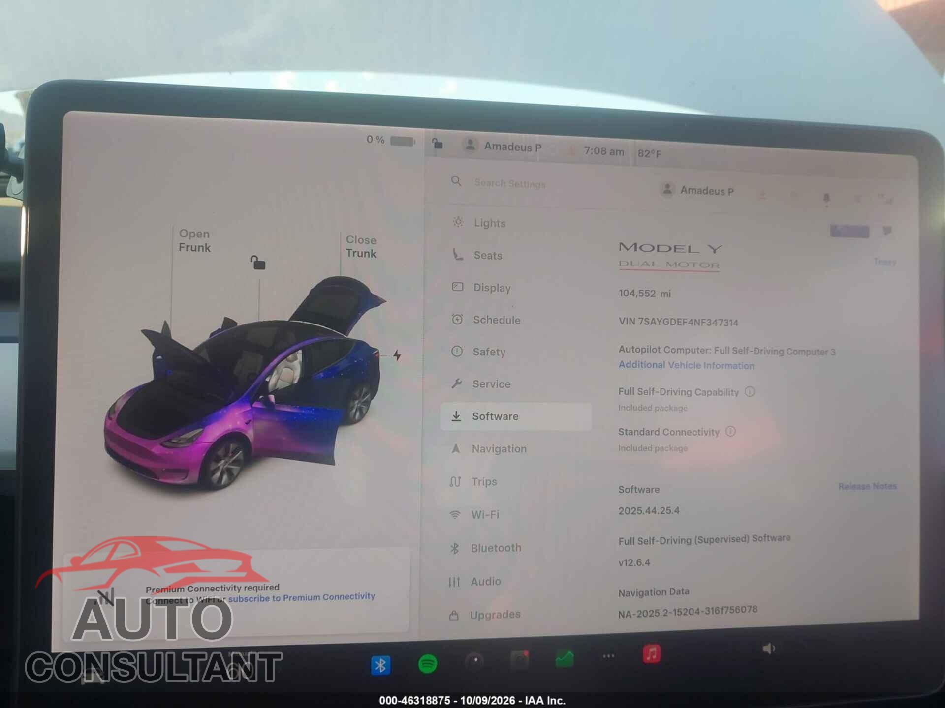 TESLA MODEL Y 2022 - 7SAYGDEF4NF347314