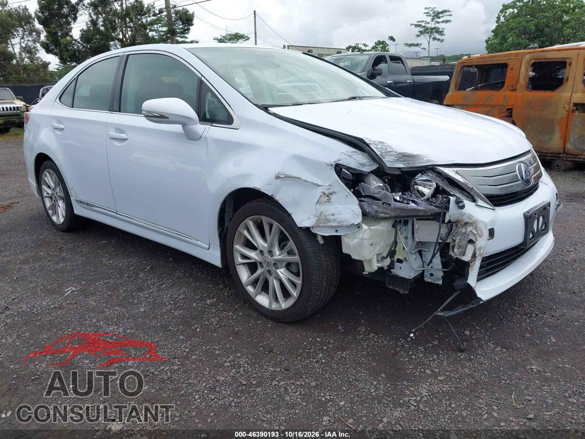 LEXUS HS 250H 2010 - JTHBB1BA5A2004726