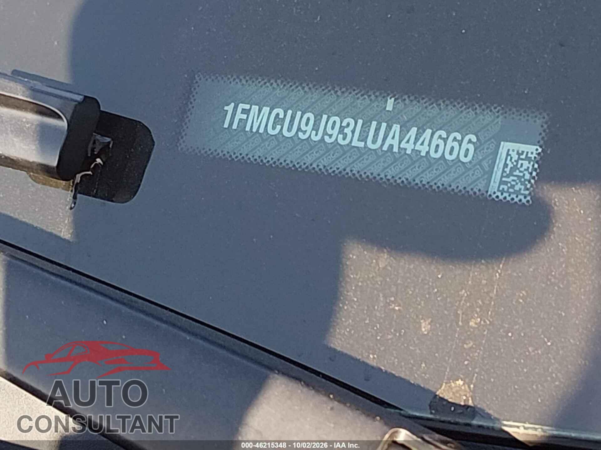 FORD ESCAPE 2020 - 1FMCU9J93LUA44666