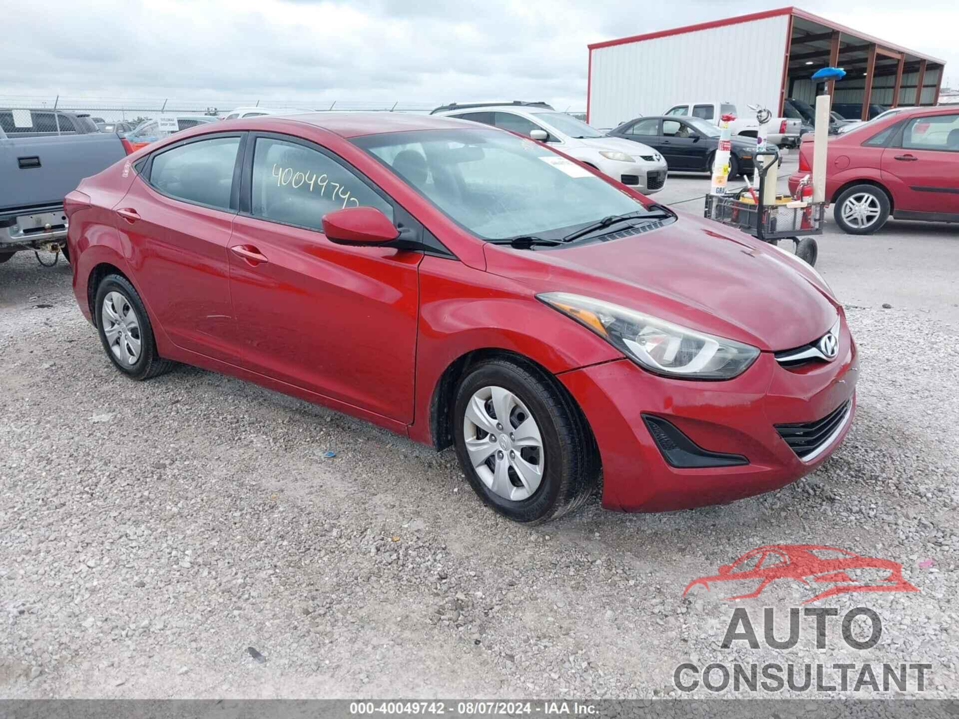 HYUNDAI ELANTRA 2016 - 5NPDH4AE0GH738177