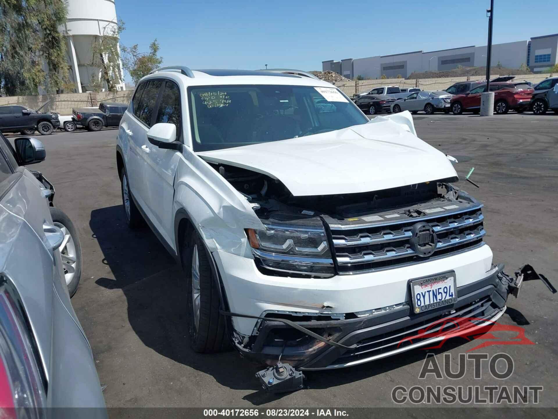 VOLKSWAGEN ATLAS 2019 - 1V2UR2CA5KC571622