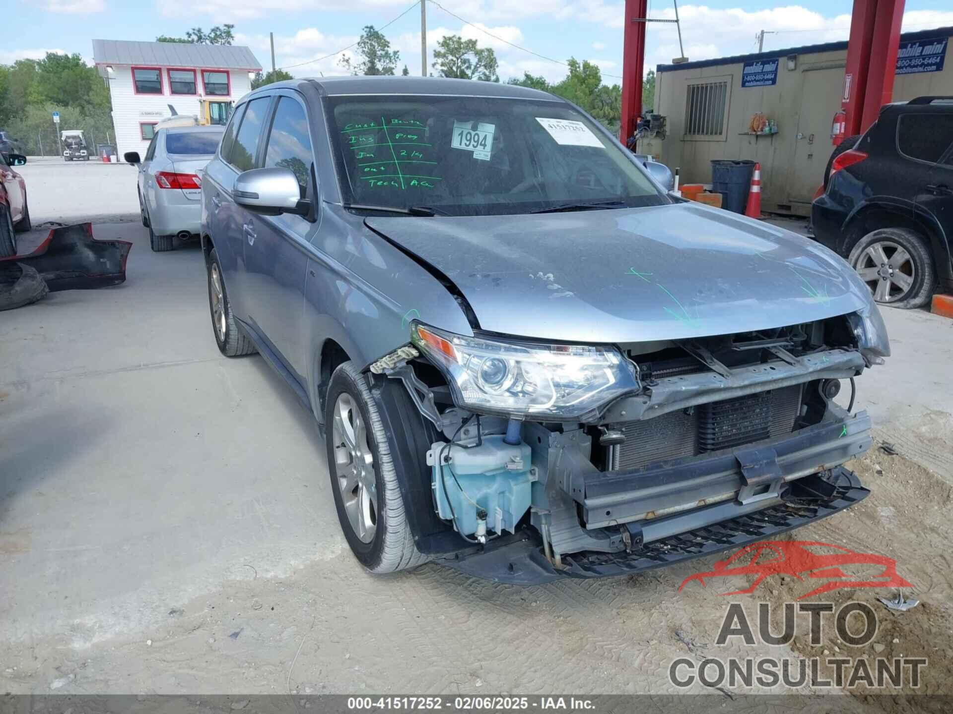 MITSUBISHI OUTLANDER 2014 - JA4JZ4AX8EZ004081