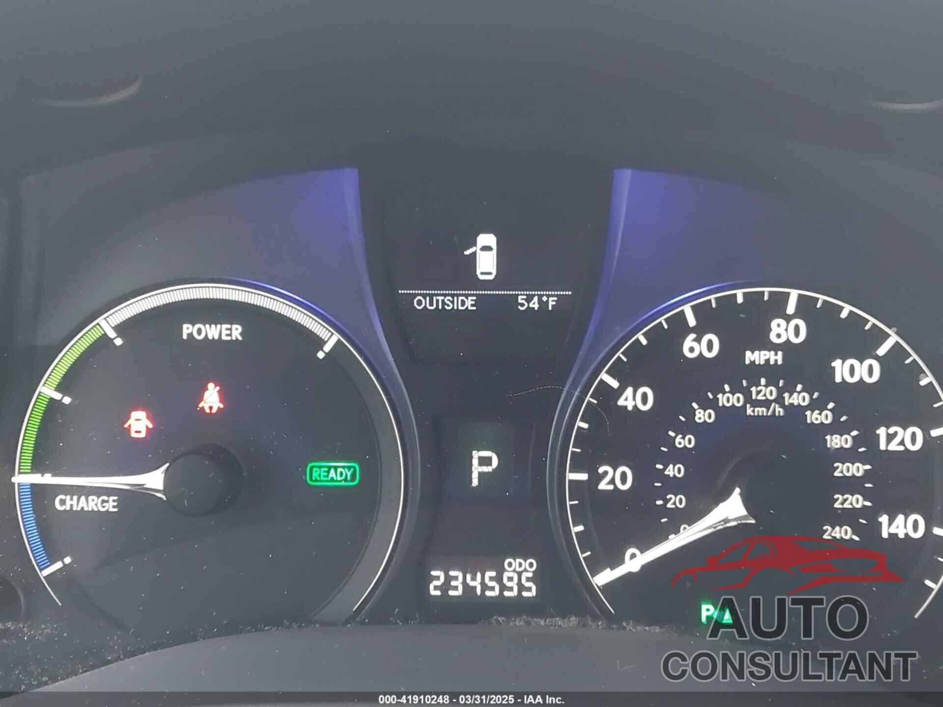 LEXUS RX 450H 2010 - JTJBC1BA7A2415024
