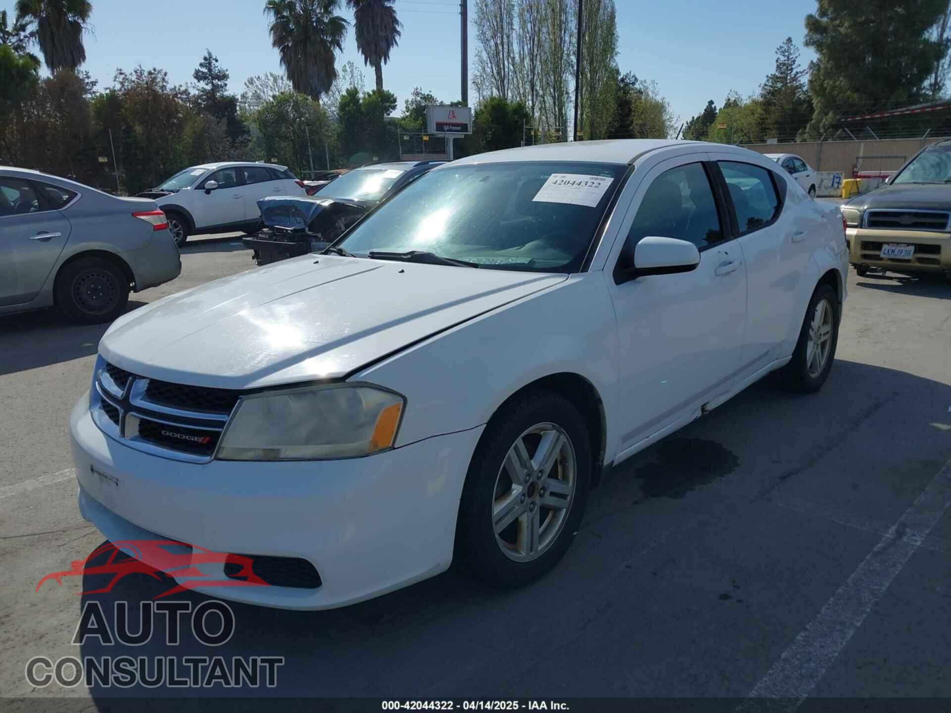 DODGE AVENGER 2012 - 1C3CDZCB2CN242335