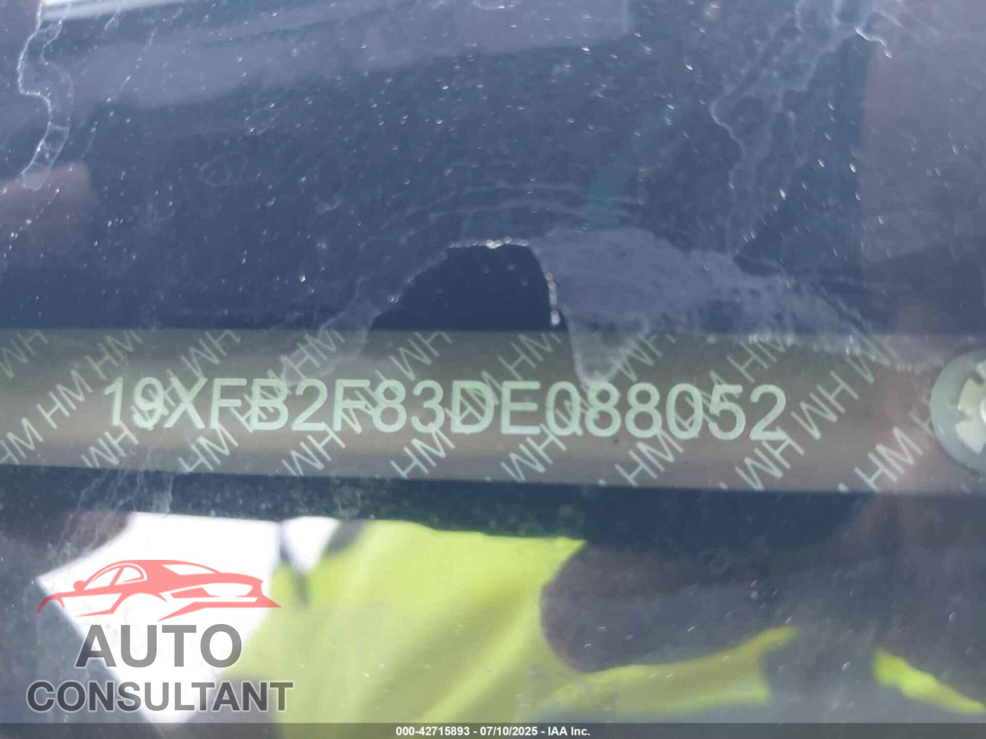 HONDA CIVIC 2013 - 19XFB2F83DE088052