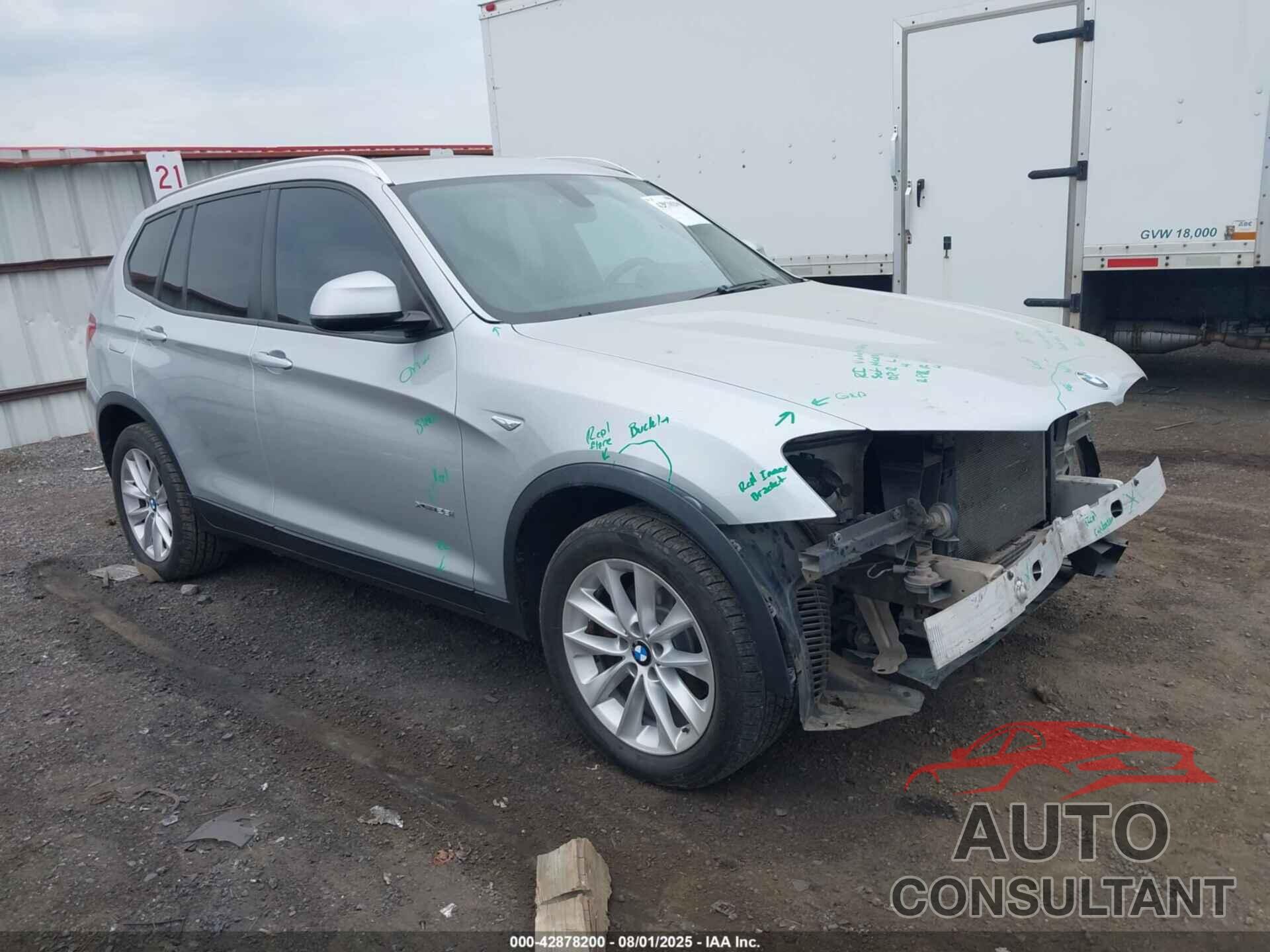 BMW X3 2016 - 5UXWX9C54G0D74463