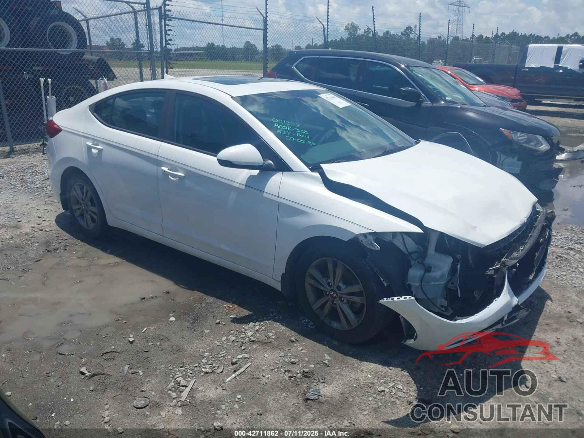 HYUNDAI ELANTRA 2017 - 5NPD84LFXHH177395