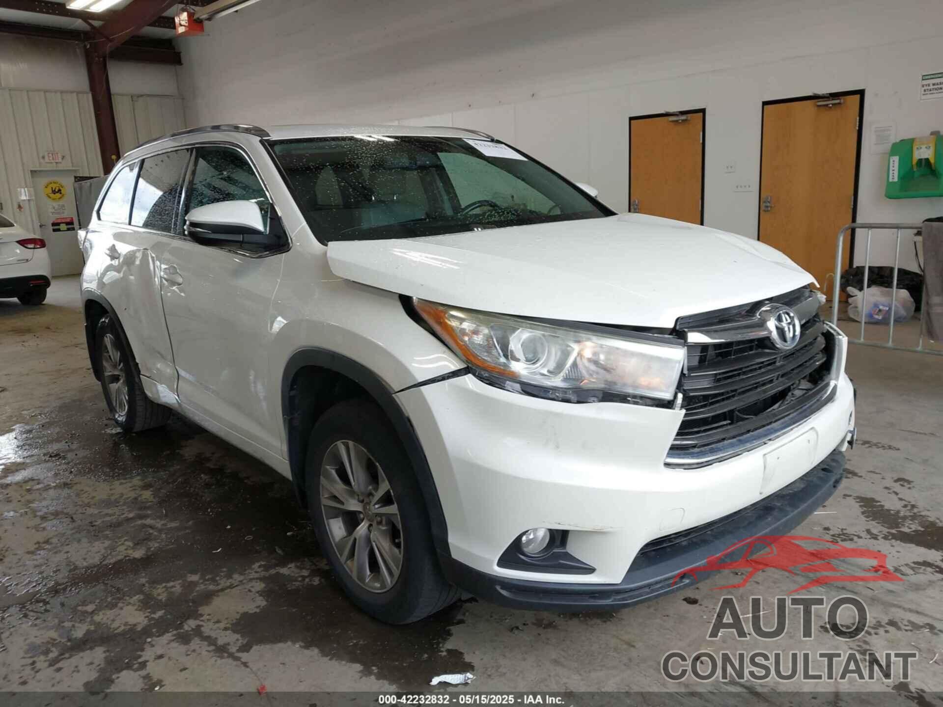 TOYOTA HIGHLANDER 2015 - 5TDJKRFH5FS167573