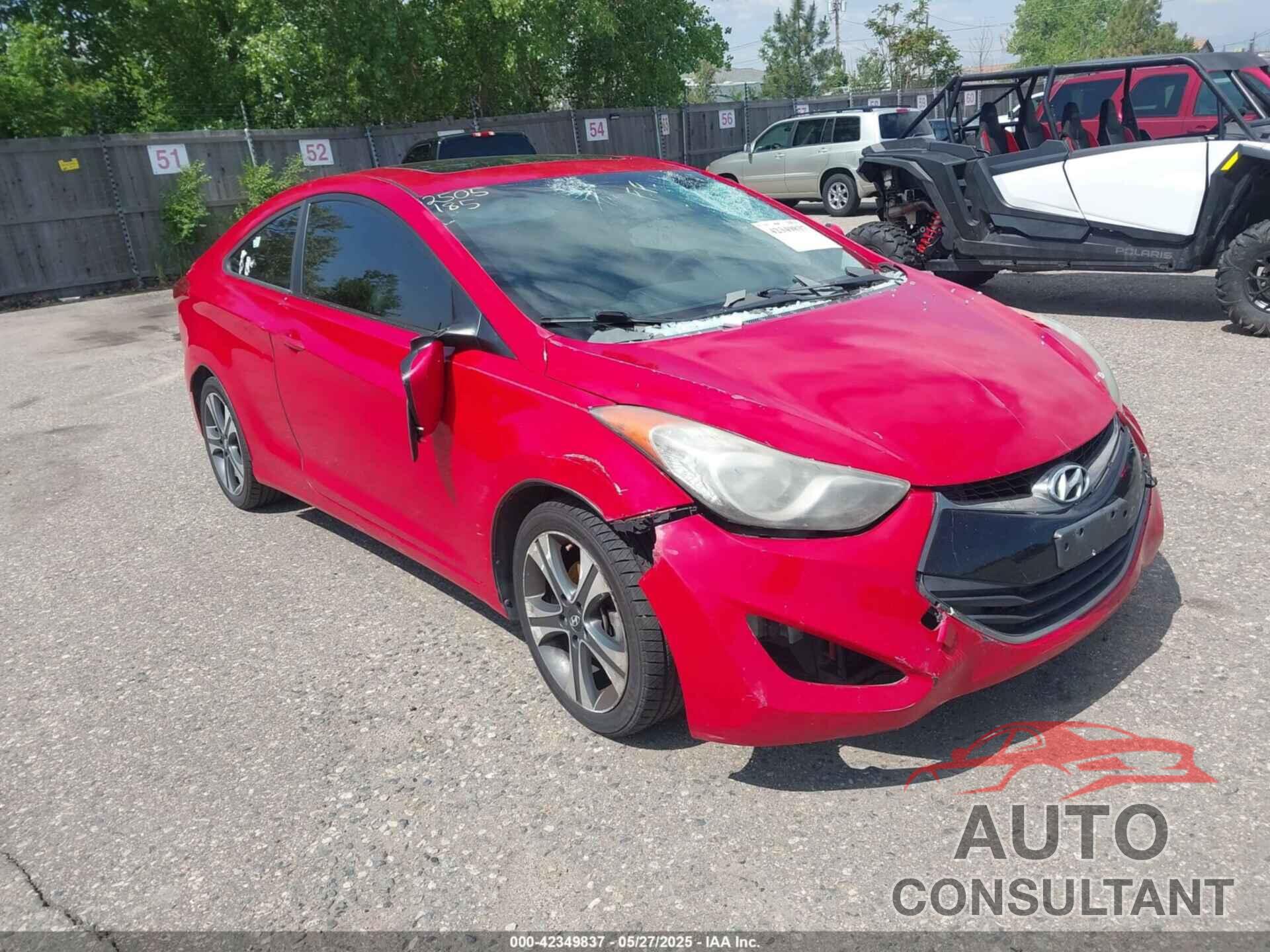 HYUNDAI ELANTRA 2013 - KMHDH6AE2DU018923