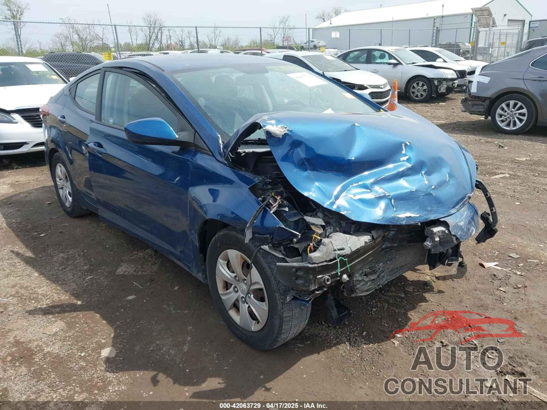 HYUNDAI ELANTRA 2016 - KMHDH4AE7GU587887