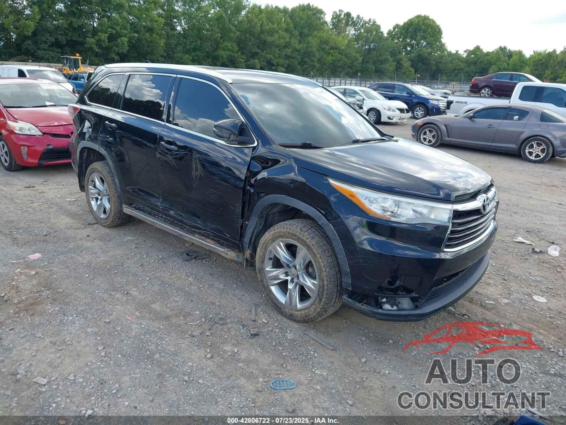 TOYOTA HIGHLANDER 2015 - 5TDDKRFH5FS076512