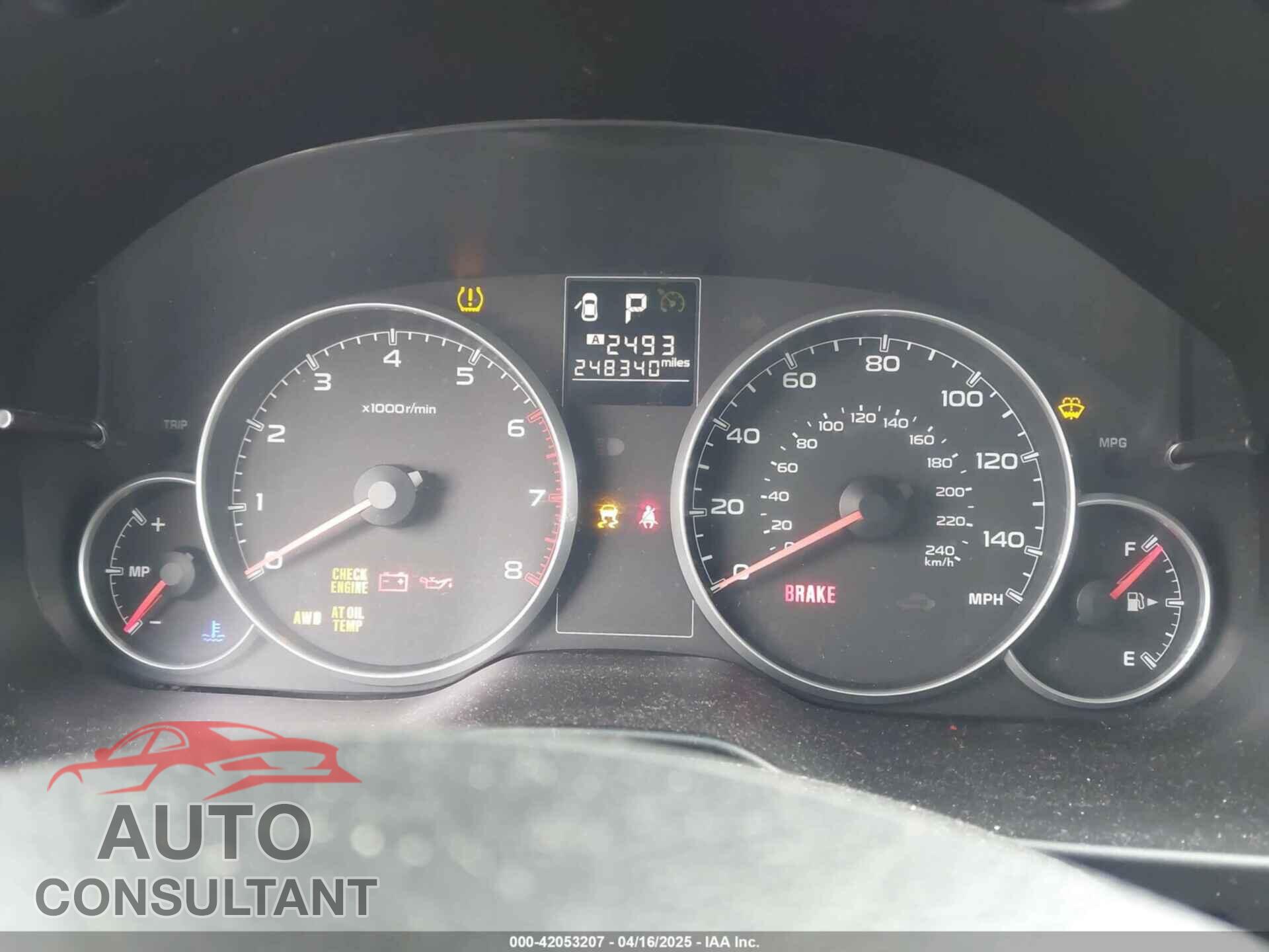 SUBARU OUTBACK 2013 - 4S4BRBCC7D3226407
