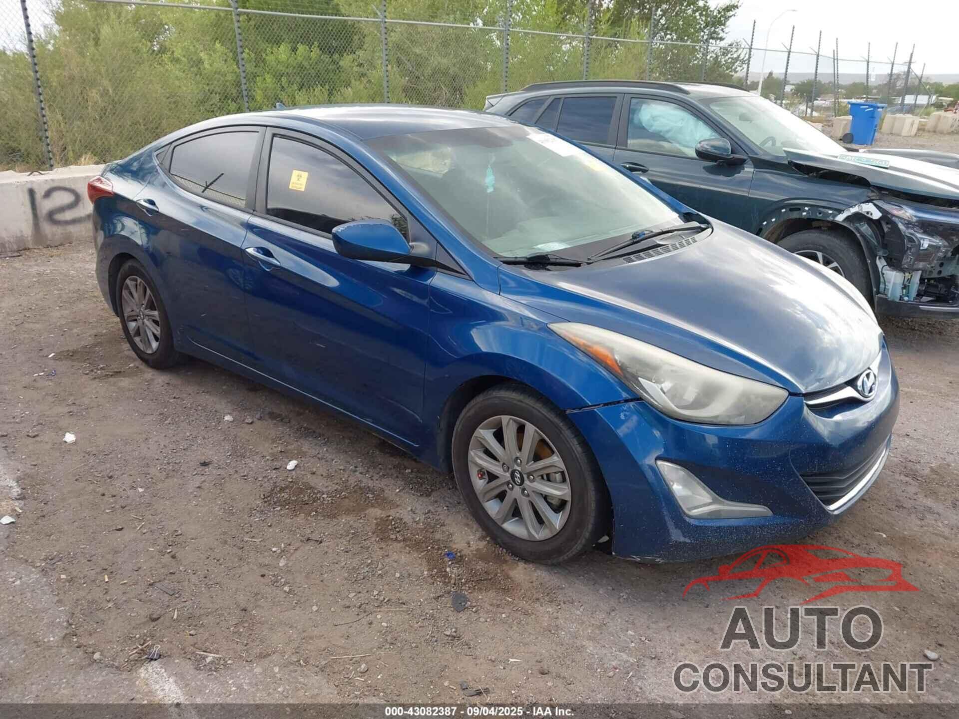 HYUNDAI ELANTRA 2014 - KMHDH4AEXEU059323