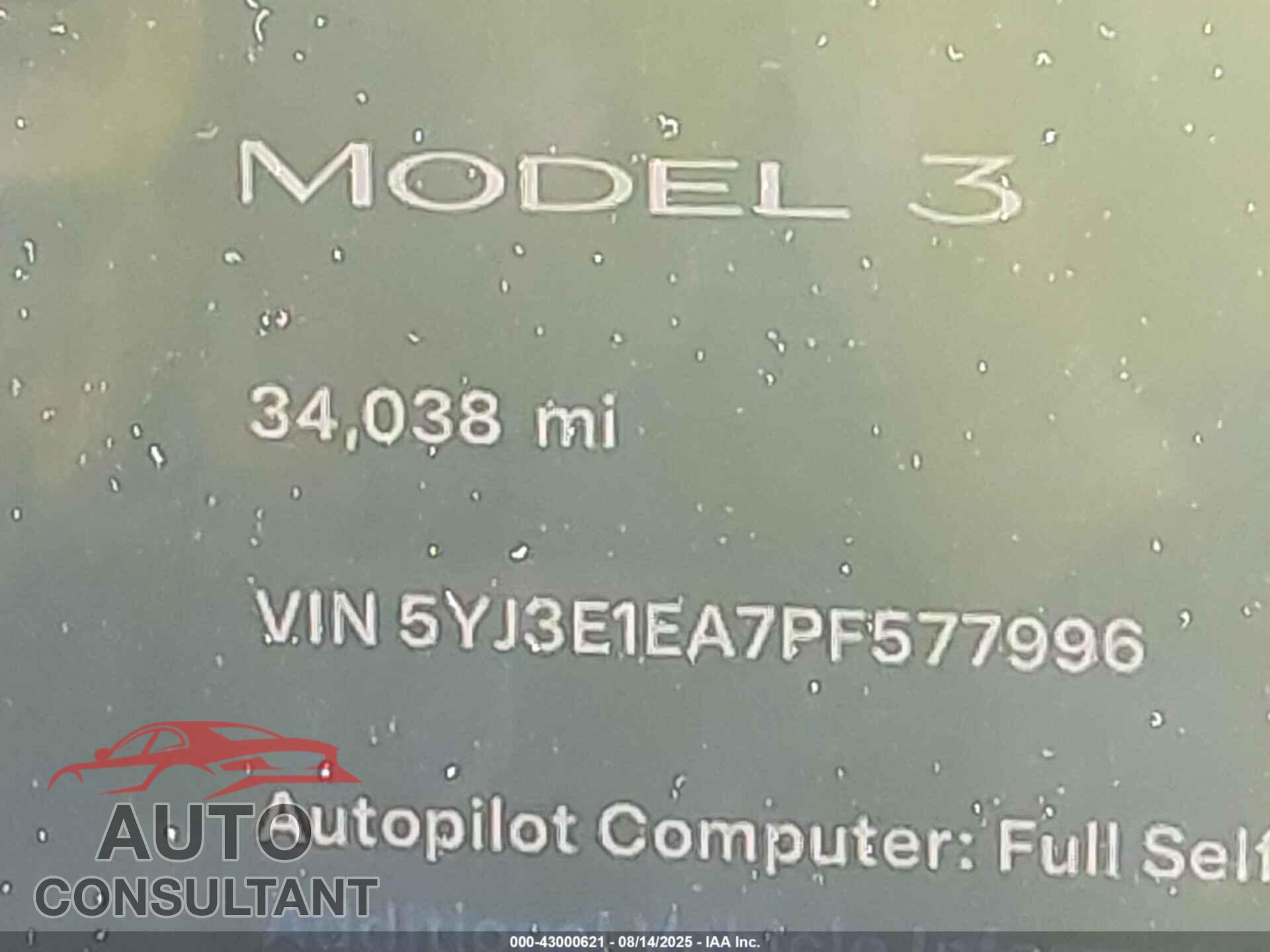TESLA MODEL 3 2023 - 5YJ3E1EA7PF577996